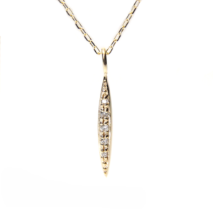 ダイヤモンドリーフネックレス 0.01ct K10